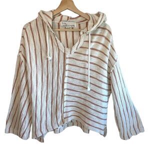 Vintage Havana Boho Mixed Stripes Hoodie